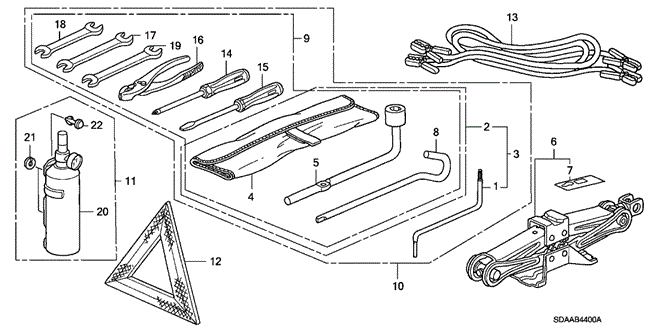 Interior/Bumper/Tools - Jack for 2007 Honda ACCORD SEDAN #1