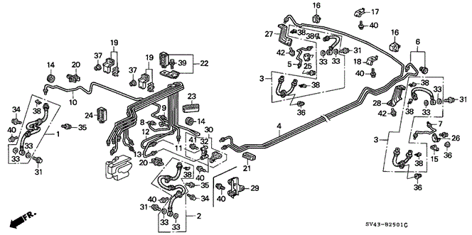 CHASSIS/BRAKE LINES (2) for 1997 Honda ACCORD SEDAN #1