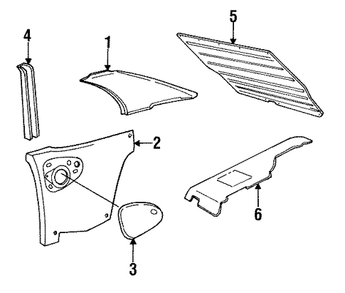 900 INTERIOR TRIM - QUARTER PANELS
