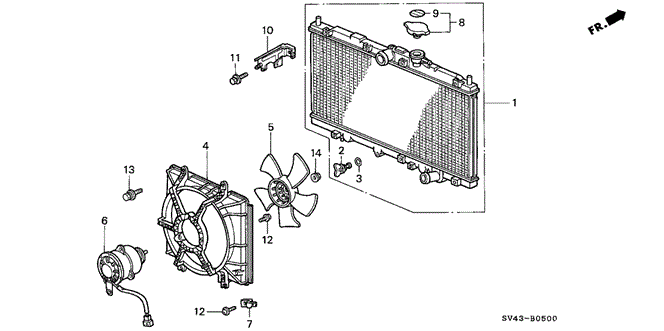 ELECTRICAL / EXHAUST / HEATER / FUEL/RADIATOR (DENSO) for 1995 Honda ACCORD SEDAN #1
