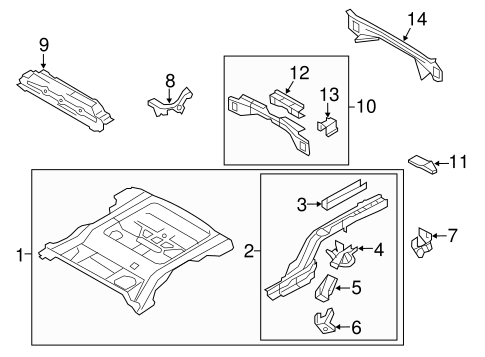 Mariner REAR FLOOR & RAILS