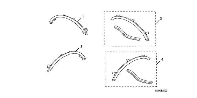 ACCESSORIES/FENDERWELL TRIM for 2003 Honda ACCORD COUPE #1