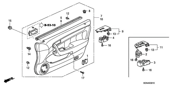 Interior/Bumper/Front Door Lining for 2007 Honda ACCORD COUPE #1