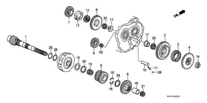 TRANSMISSION - AUTOMATIC/AT COUNTERSHAFT for 1989 Honda CIVIC HATCHBACK #1