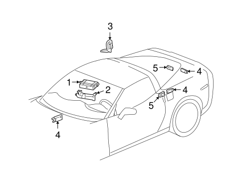 Electrical/Keyless Entry Components for 2005 Chevrolet Corvette #1