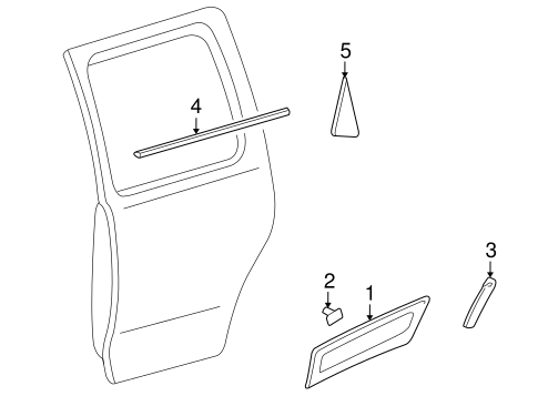 Mariner EXTERIOR TRIM - REAR DOOR