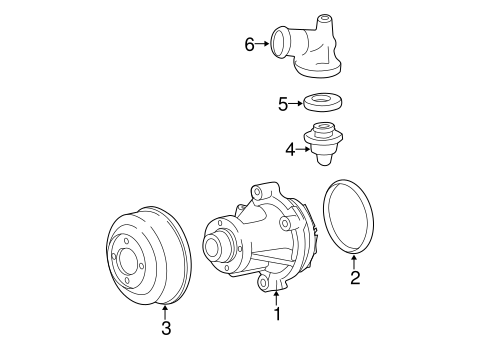 Cooling System/Water Pump for 2000 Ford F-150 #2
