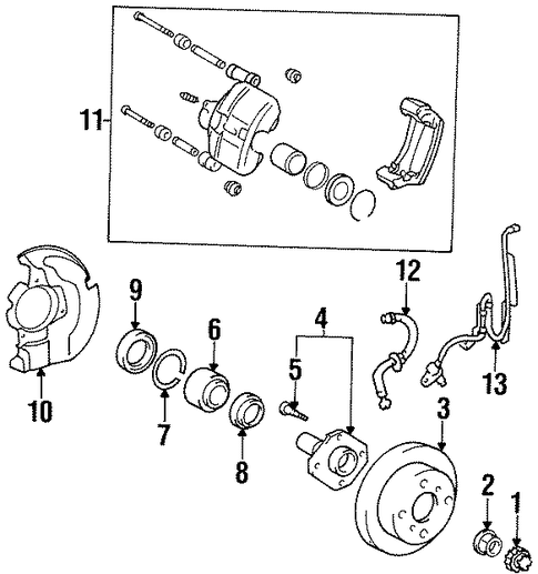 BRAKES/FRONT BRAKES for 1997 Toyota Paseo #1