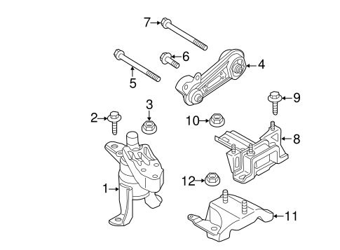 Engine & Trans Mounting for 2012 Mazda 2 #1