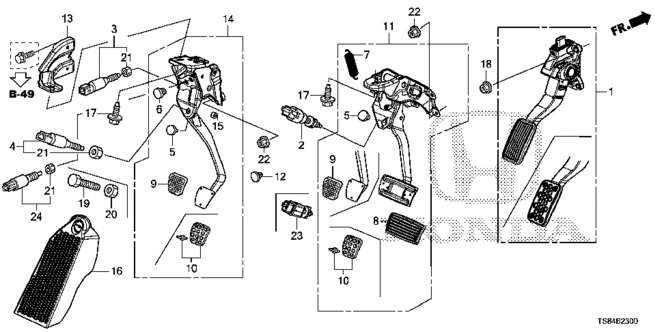 CHASSIS/PEDAL for 2012 Honda CIVIC COUPE #1
