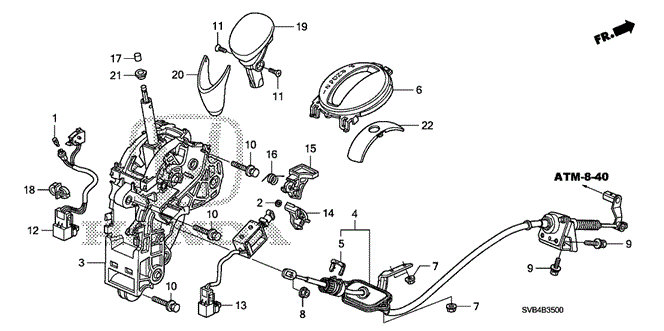 CHASSIS/SELECT LEVER for 2010 Honda CIVIC COUPE #1