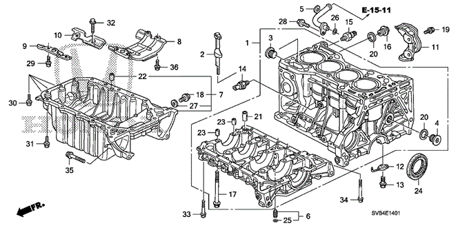 ENGINE/CYLINDER BLOCK - OIL PAN (2.0L) for 2010 Honda CIVIC COUPE #1