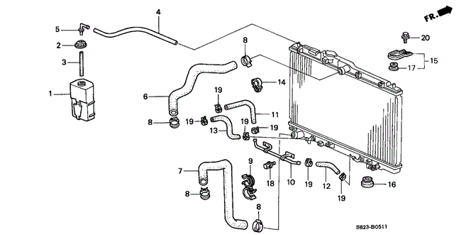 ELECTRICAL / EXHAUST / HEATER / FUEL/RADIATOR HOSE (V6) for 2001 Honda ACCORD COUPE #1