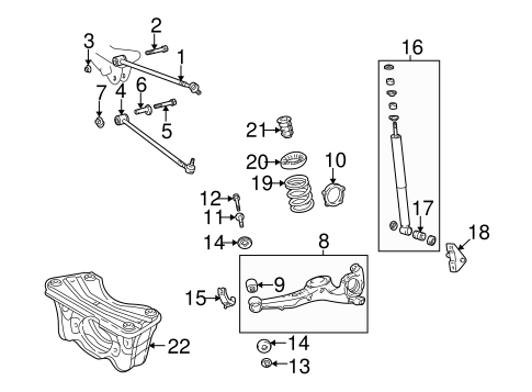 REAR SUSPENSION/REAR SUSPENSION for 2004 Toyota RAV4 #1