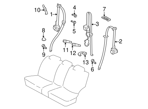 ELECTRICAL/REAR SEAT BELTS for 2008 Toyota 4Runner #3