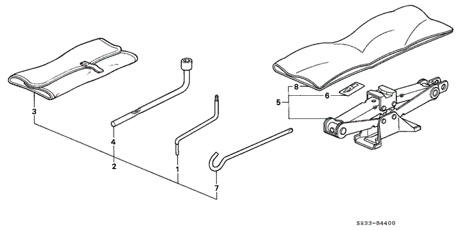 Interior/Bumper/Tools - Jack for 1992 Honda CIVIC HATCHBACK #1