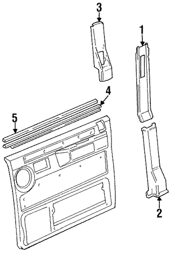 Defender 110 INTERIOR TRIM - CENTER PILLAR