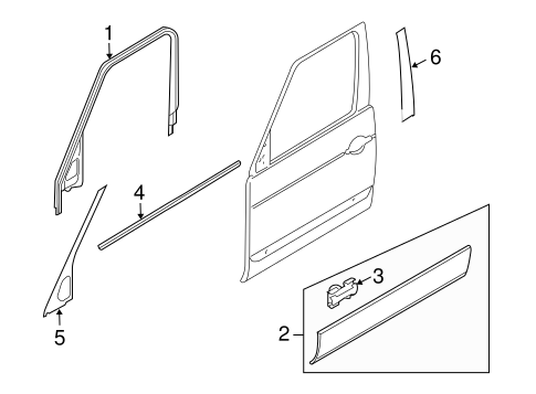 LR3 EXTERIOR TRIM - FRONT DOOR