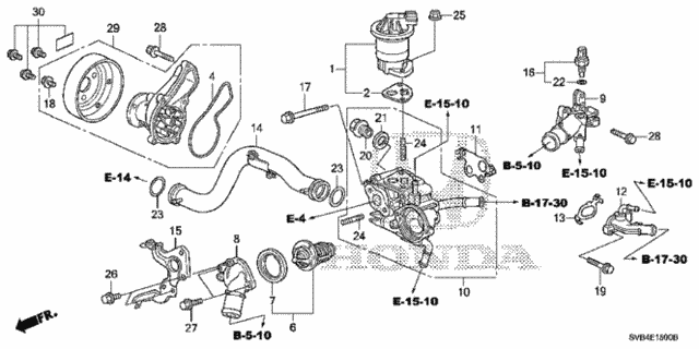 Water Pump (1.8L) for 2010 Honda Civic #1