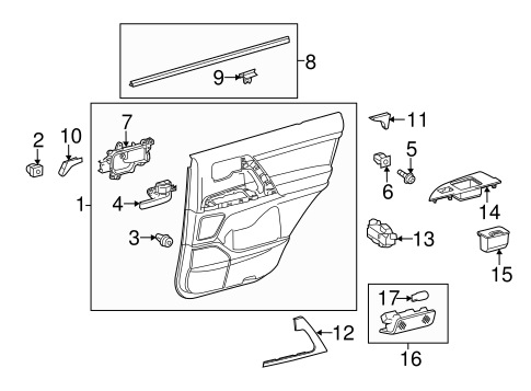 BODY/INTERIOR TRIM - REAR DOOR for 2015 Toyota Land Cruiser #1