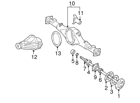 REAR SUSPENSION/AXLE & DIFFERENTIAL for 2000 Toyota Tacoma #3