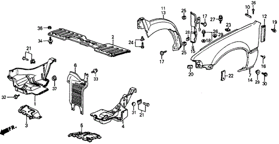 Bolt Assembly, Front Fender (Silver) Bolt Assembly, Front Fender (Silver)