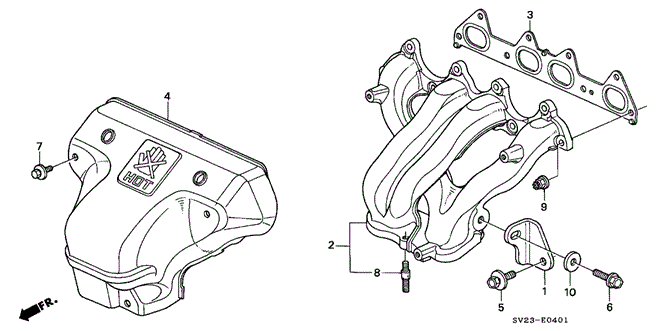 ENGINE/EXHAUST MANIFOLD (2) for 1996 Honda ACCORD COUPE #1