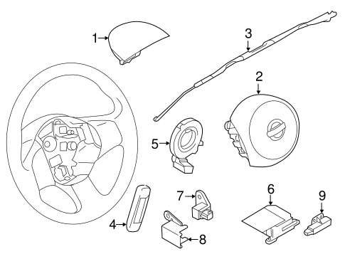 Electrical/Air Bag Components for 2014 Nissan Versa #1