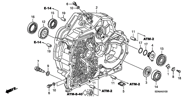 Transmission - Automatic/AT Torque Converter Case (L4) for 2007 Honda ACCORD COUPE #1