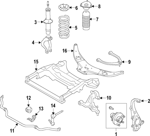 Suspension Components for 2013 Infiniti M56 #10