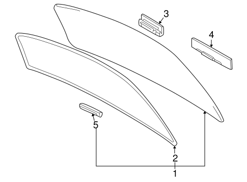 BODY/EXTERIOR TRIM - BACK GLASS for 2001 Toyota Echo #1