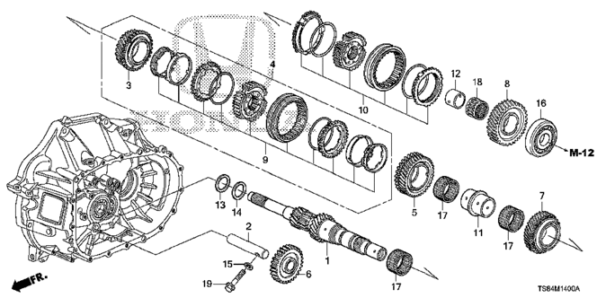 TRANSMISSION - MANUAL/MT MAINSHAFT (2.4L) for 2013 Honda CIVIC COUPE #1