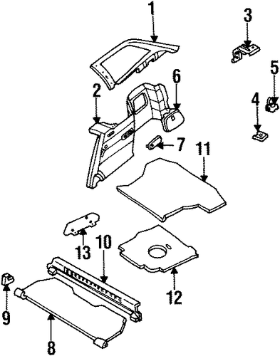 Tracer INTERIOR TRIM - REAR BODY