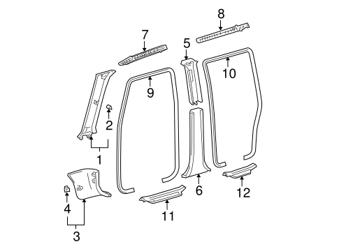 BODY/INTERIOR TRIM - PILLARS for 2006 Scion xB #1