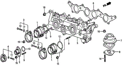 Intake Manifold (1) for 1984 Honda Prelude #0