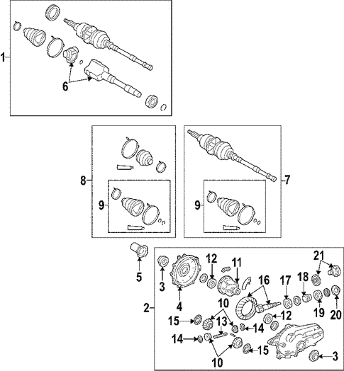 Front Axle for 2007 Lexus IS250 #0