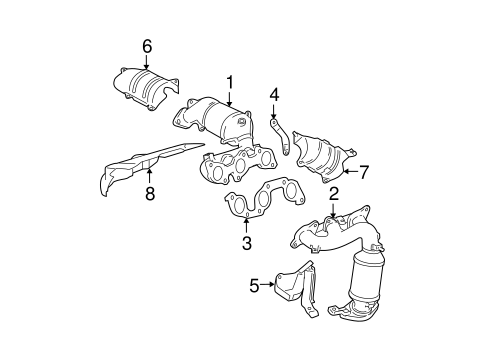 EXHAUST SYSTEM/EXHAUST MANIFOLD for 2004 Toyota Highlander #1