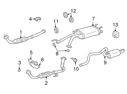 EXHAUST SYSTEM/EXHAUST COMPONENTS for 2007 Toyota Sequoia #1