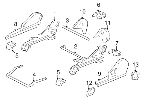 BODY/TRACKS & COMPONENTS for 2001 Toyota Sequoia #5