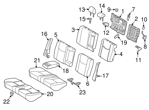 BODY/REAR SEAT COMPONENTS for 2013 Toyota Prius #1
