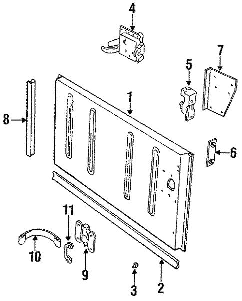 Gate & Hardware for 1995 Land Rover Defender 90 #0