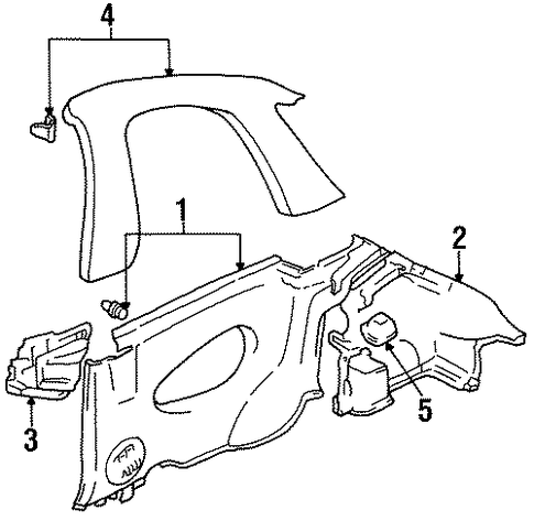 Metro INTERIOR TRIM - QUARTER PANELS