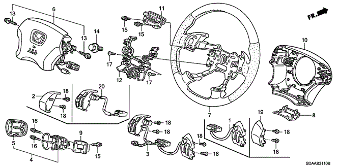 Chassis/Steering Wheel (SRS) (L4) for 2007 Honda ACCORD SEDAN #1