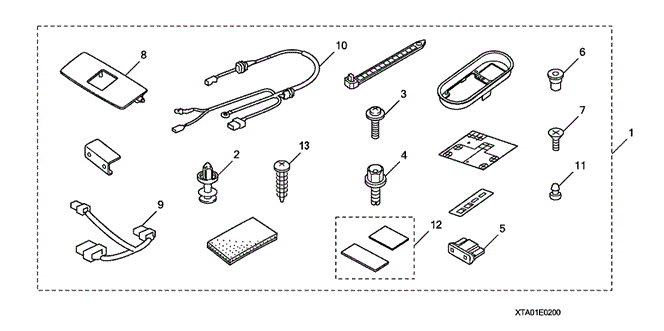 ACCESSORIES/HFL ATTACHMENT KIT for 2009 Honda ACCORD SEDAN #1