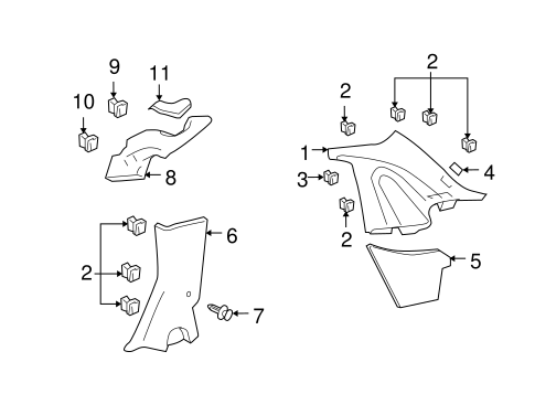 Focus INTERIOR TRIM - QUARTER PANELS