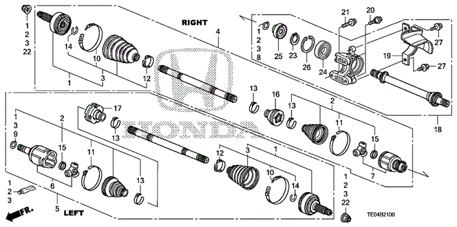 Chassis/Driveshaft - Half Shaft (L4) for 2010 Honda ACCORD COUPE #1