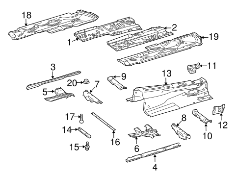 Floor & Rails for 2013 Mercedes-Benz C 250 #1