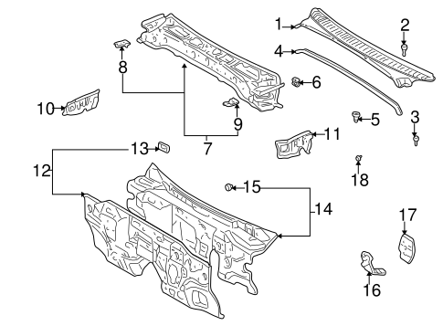 BODY/COWL for 2001 Toyota Tacoma #2