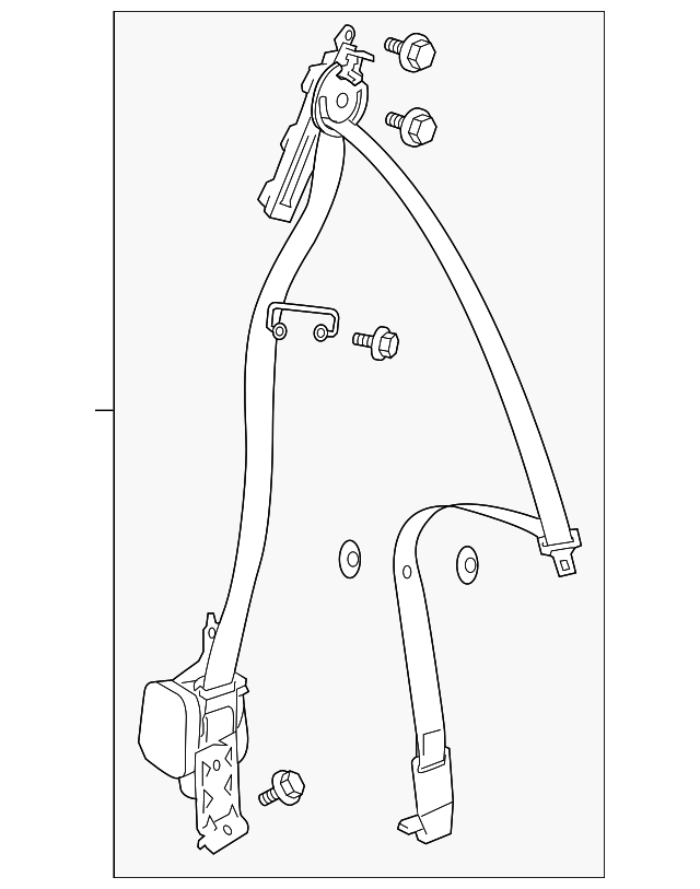 12760075 Деталь BELT & RETRACTOR, RIGHT