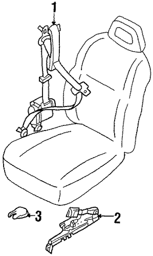 Belt & Retractor - Honda (8-97293-864-3) Belt & Retractor - Honda (8-97293-864-3)